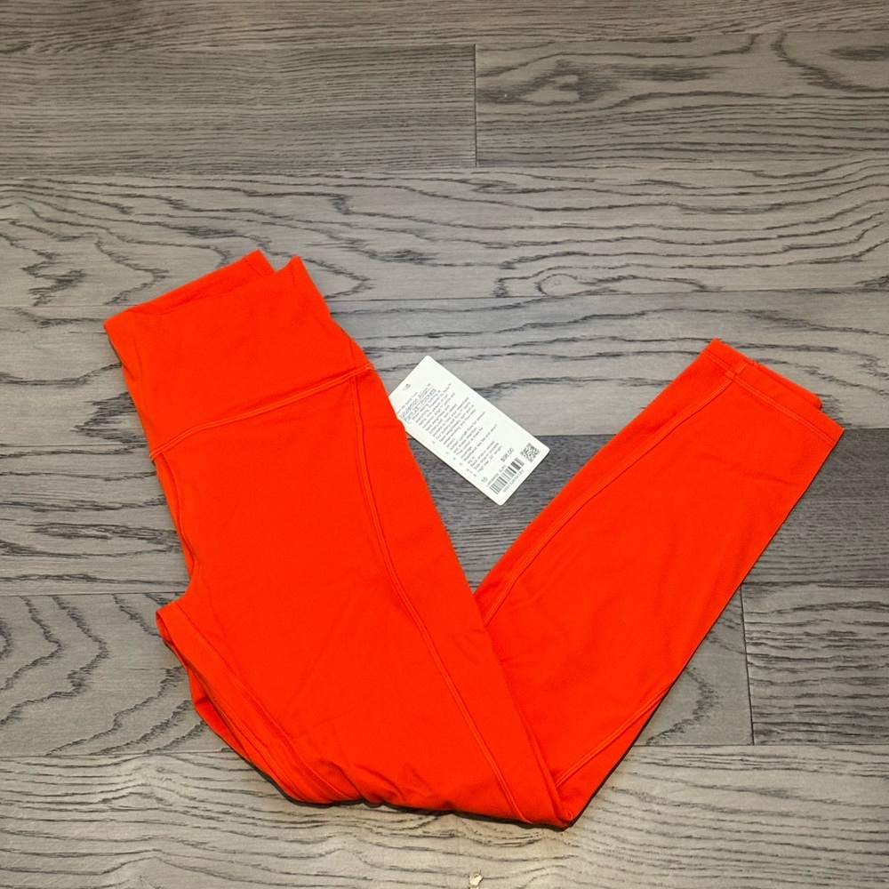 NWT Lululemon Align HR Pant 28" Pockets Legging SLRO Solar Orange Red Women's 10